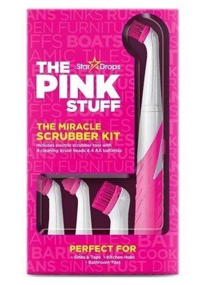 Набір для прибирання The Pink Stuff The Miracle Scrubber Kit електрична щітка + 4 насадки 5060033822975 фото