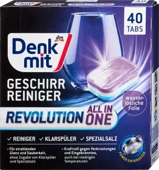 Таблетки для мытья посуды в посудомоечной машине, DenkMit Multi-Power (40 штук) 4066447242393 фото