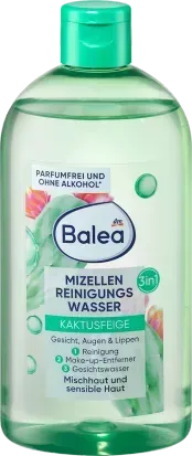 Мицеллярная вода Balea Кактусовая инжир 3в1 для лица, глаз и губ, 400 мл &ndash; очищение и увлажнение 4066447365382 фото