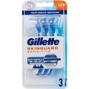 Одноразові чоловічі бритви Gillette SkinGuard Sensitive 2 леза, 3 шт. 7702018619252 фото