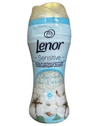 Сухий ополіскувач-ароматизатор для білизни в гранулах Lenor Sensitive Cotton Fresh 210г 8001090870216 фото