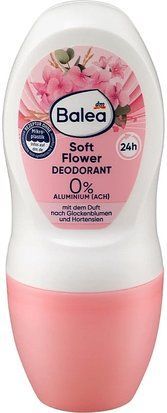 Дезодорант Balea Soft Flower Кульковий: 24г Ніжності та Свіжості, 0% Алюмінію, Квітковий Аромат, 50 мл 4066447365320 фото