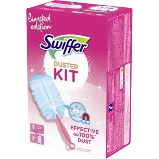Щетка-магнит для пыли Swiffer Staubmagnet Pink Limited, набор (ручка + 7 насадок) 8700216784252 фото