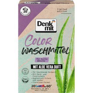 Стиральный порошок Denkmit Colorwaschmittel Aloe Vera 1.3 кг 20 циклов стирки 4066447207743 фото