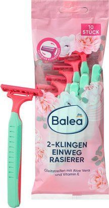 Станки женские одноразовые Balea Women: 2 лезвия, алоэ вера + витамин Е, 10 шт (Германия) 4066447379846 фото