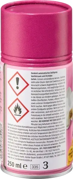 Запаска до автоматичного ароматизатора Denkmit Vanilla Dream &Orchid 250 мл 4010355486219 фото